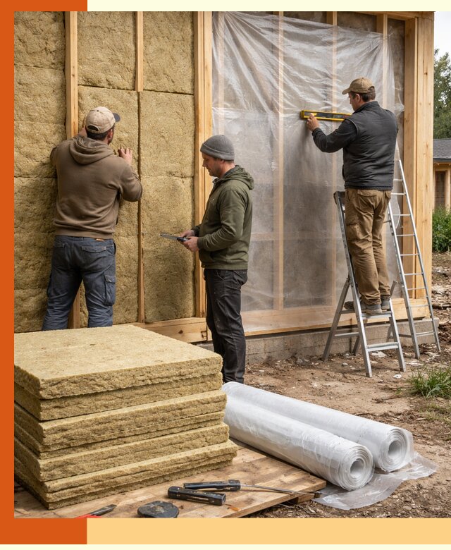 Утепление каркасного дома в Ревде под ключ с гарантией качества