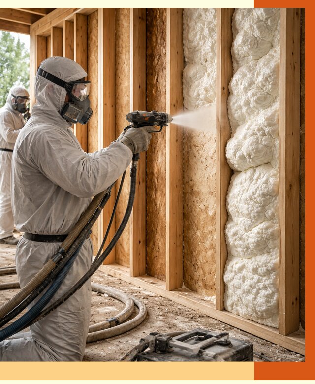 Утепление каркасного дома ППУ в Ревде от 2962 руб./м2 — работа под ключ | ТепломастерРвд