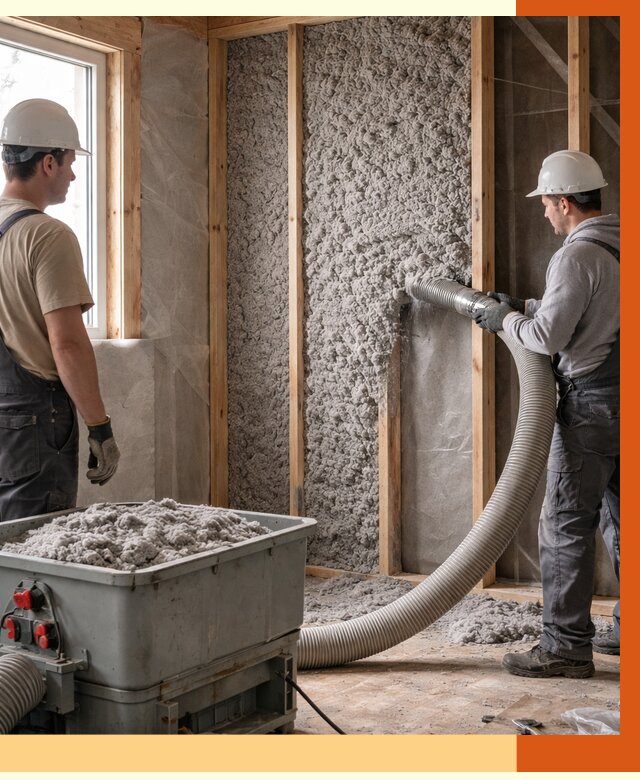 Утепление каркасного дома эковатой в Ревде от 1904 руб. | ТепломастерРвд