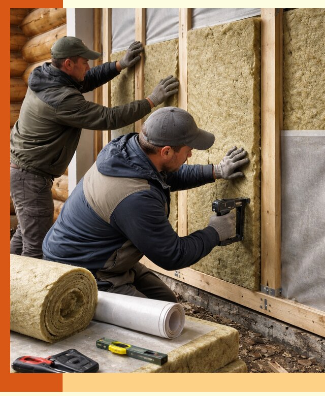 Утепление бревенчатого дома под ключ в Ревде