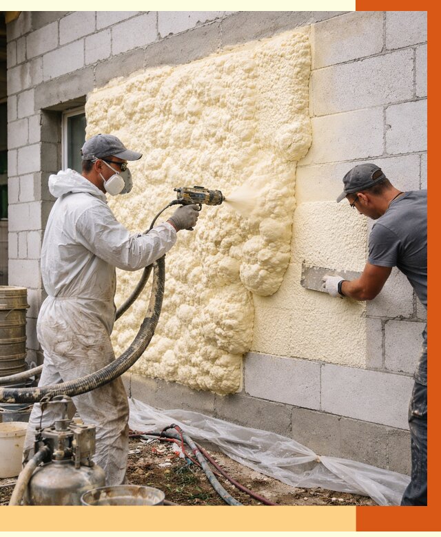 Утепление дома из газобетона ППУ в Ревде от 5078 руб./м² под ключ | ТепломастерРвд