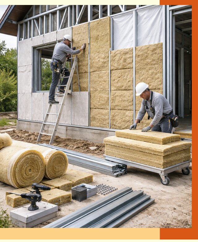 Утепление дома из ЛСТК в Ревде от 5501 руб./м² — профессионально | ТепломастерРвд