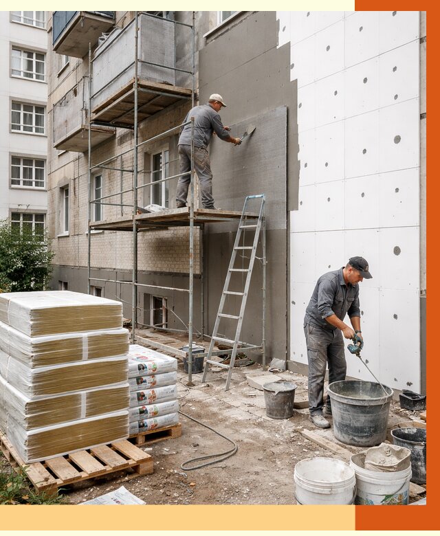 Утепление квартиры снаружи в Ревде от 6506 руб/м2 под ключ | ТепломастерРвд