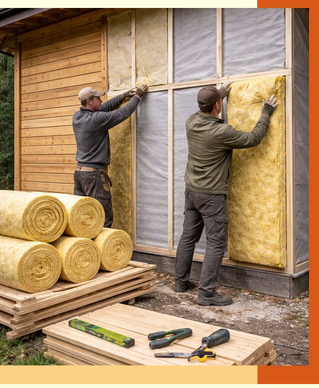 Утепление бани снаружи в Ревде от 89922 руб. под ключ | ТепломастерРвд