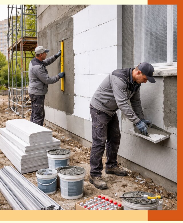 Утепление фасада и стен снаружи в Ревде от 4443 руб. | ТепломастерРвд