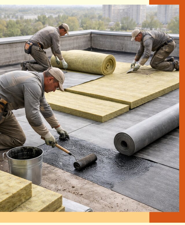 Утепление плоской крыши в Ревде от 7617 руб./м2 под ключ | ТепломастерРвд