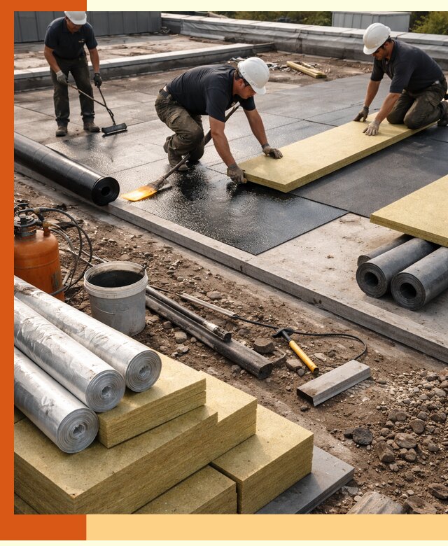 Утепление плоской крыши в Ревде — надежная теплоизоляция и герметизация