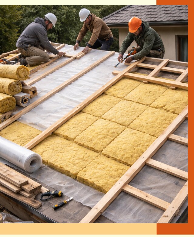 Утепление скатной крыши в Ревде от 1322 руб./м2 под ключ | ТепломастерРвд