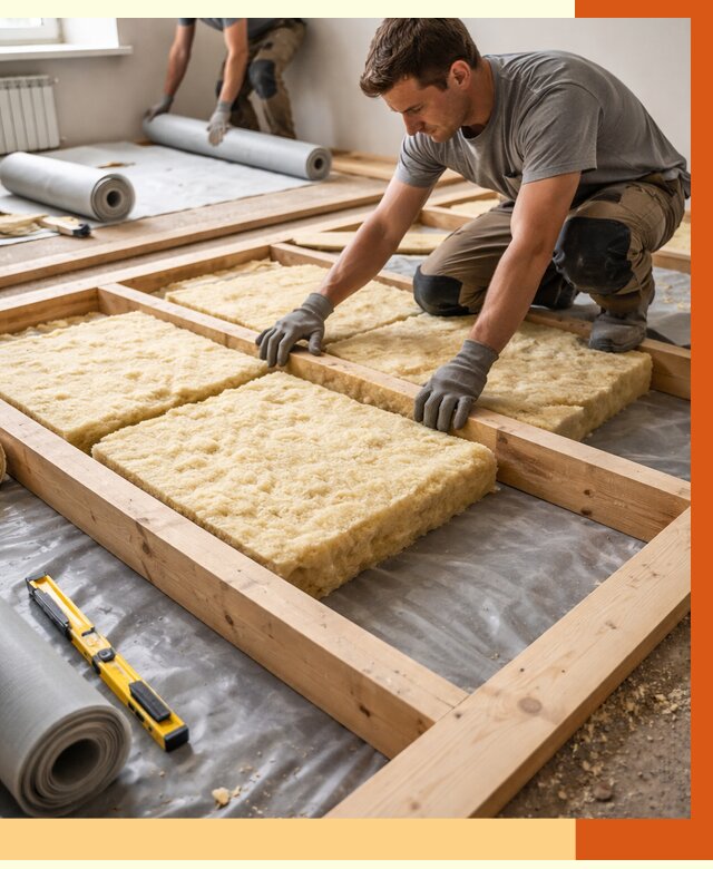 Утепление деревянного пола в Ревде от 1587 руб./м2 под ключ | ТепломастерРвд