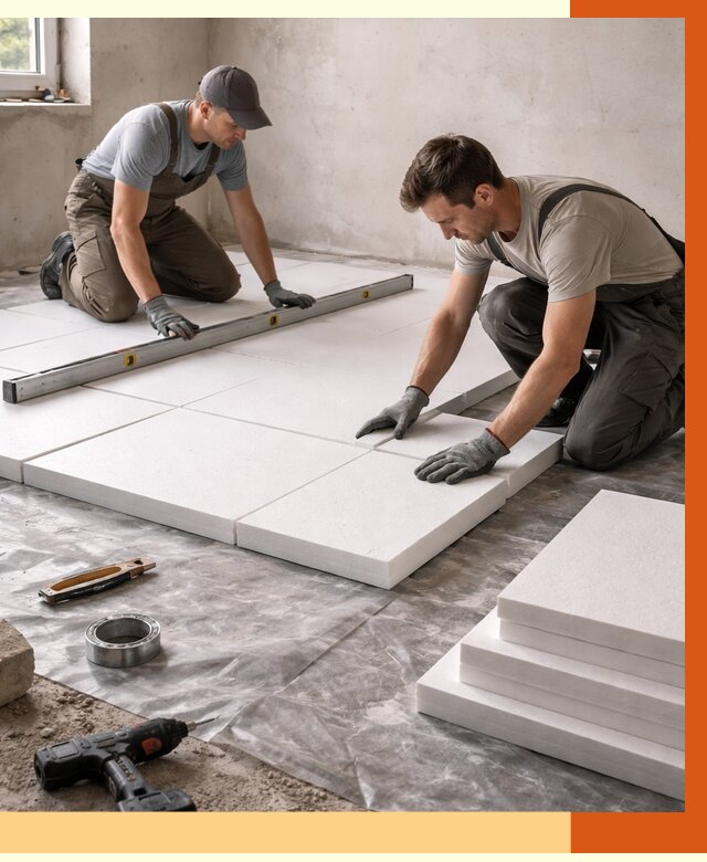 Утепление бетонного пола в Ревде от 2645 руб/м2 — монтаж и цена | ТепломастерРвд