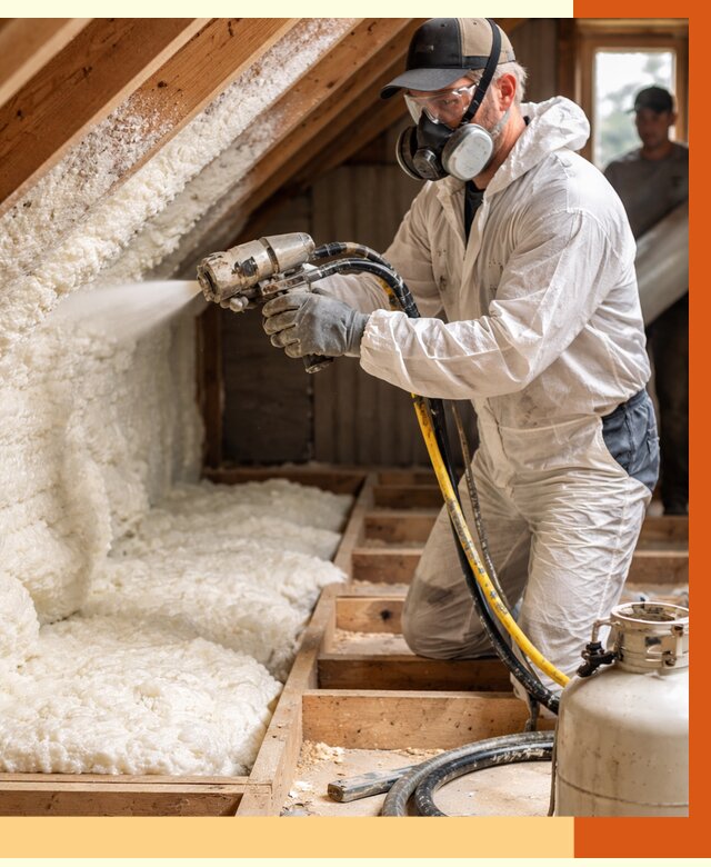 Утепление чердака ППУ в Ревде от 9119 руб./м2 — услуга под ключ | ТепломастерРвд