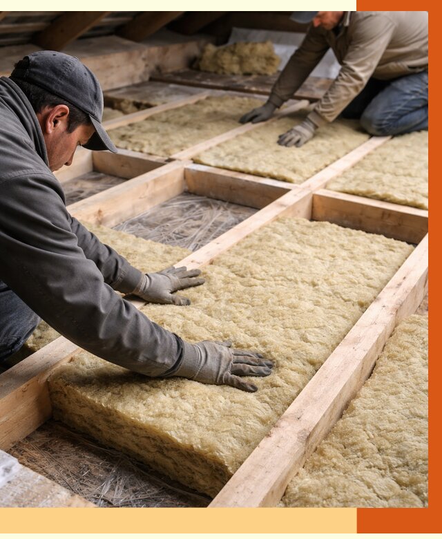 Утепление чердака минватой в Ревде от 3703 руб/м2 под ключ | ТепломастерРвд