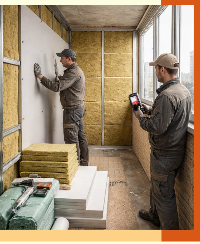 Утепление балкона в Ревде от 4761 руб. под ключ | ТепломастерРвд