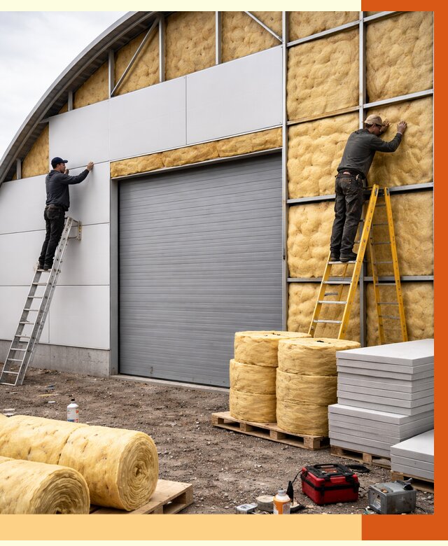 Утепление ангара пенополиуретаном в Ревде от 7617 руб./м² — комплекс от ТепломастерРвд