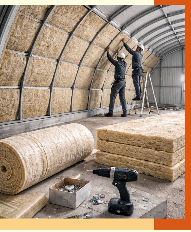 Утепление арочного ангара в Ревде от 3385 руб./м2 под ключ | ТепломастерРвд