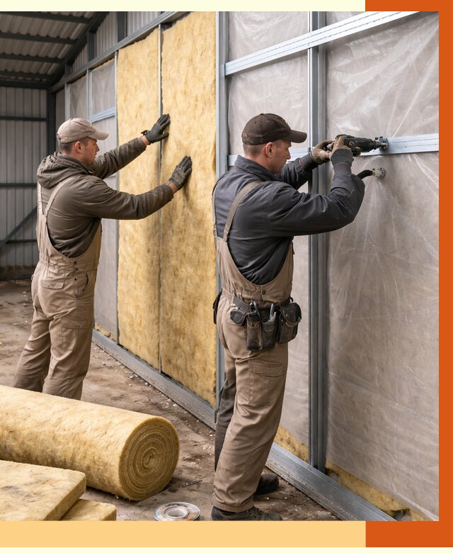 Утепление металлического ангара в Ревде от 5025 руб/м2 — услуги под ключ | ТепломастерРвд