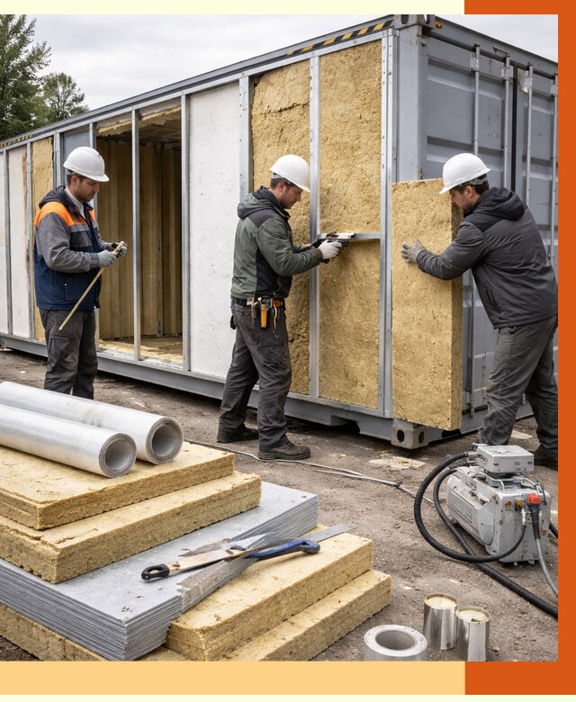 Утепление морского контейнера в Ревде от 3967 руб. под ключ | ТепломастерРвд