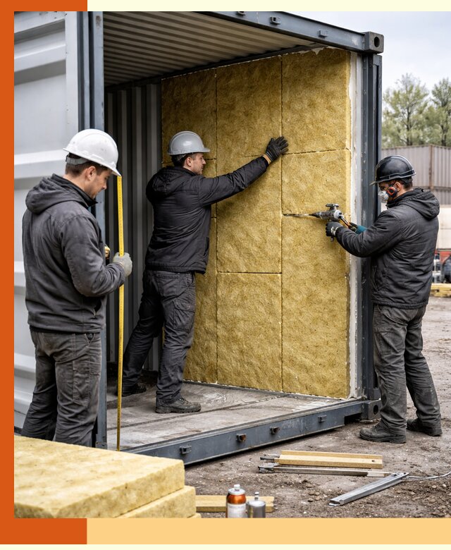 Утепление морского контейнера в Ревде: надежная теплоизоляция и защита