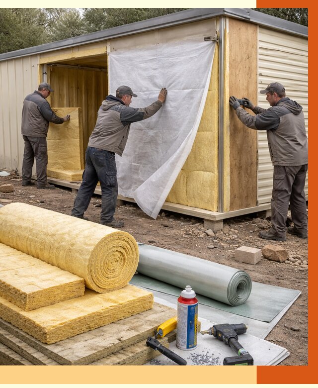 Утепление строительной бытовки в Ревде от 13224 руб. под ключ | ТепломастерРвд
