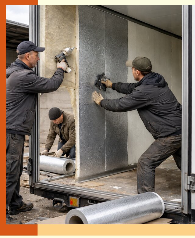 Утепление холодильного кузова в Ревде — монтаж и теплоизоляция