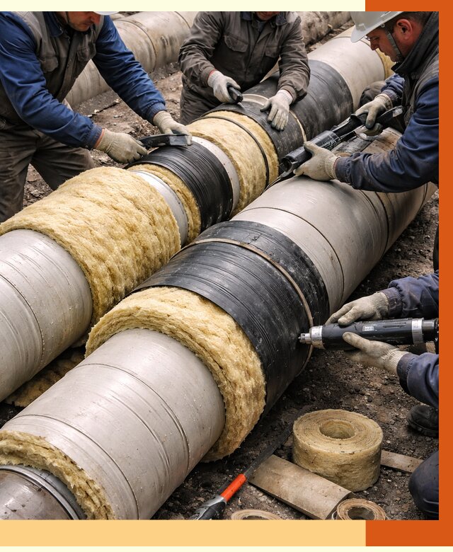 Утепление трубопровода в Ревде под ключ от 1957 руб. — надежно и выгодно | ТепломастерРвд