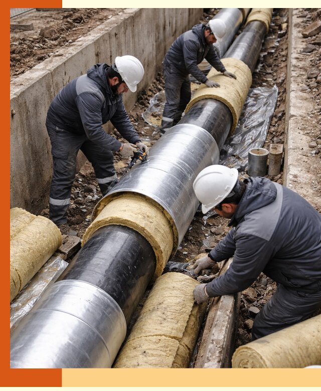 Утепление теплотрассы в Ревде: утеплительные работы и материалы