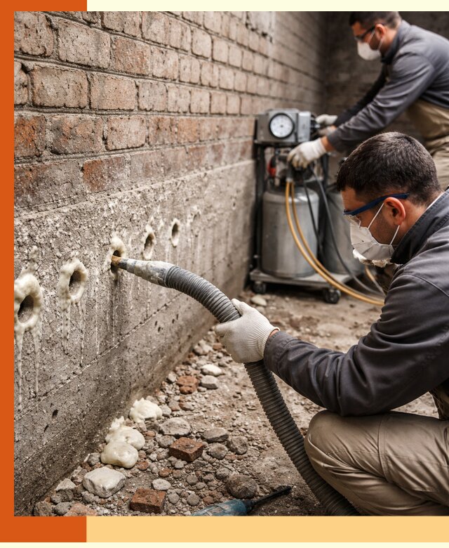 Заполнение колодцевой кладки ППУ в Ревде быстро и герметично