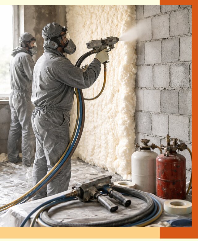 Утепление блочной стены ППУ в Ревде от 4496 руб./м² — ТепломастерРвд