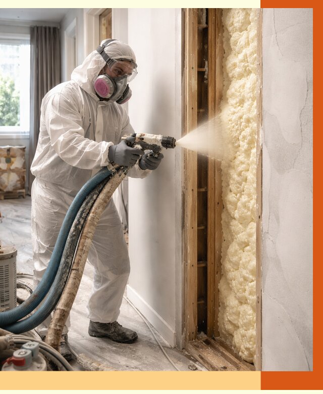 Межстеновое утепление ППУ в Ревде от 2909 руб/м2 — межстенное утепление под ключ | ТепломастерРвд