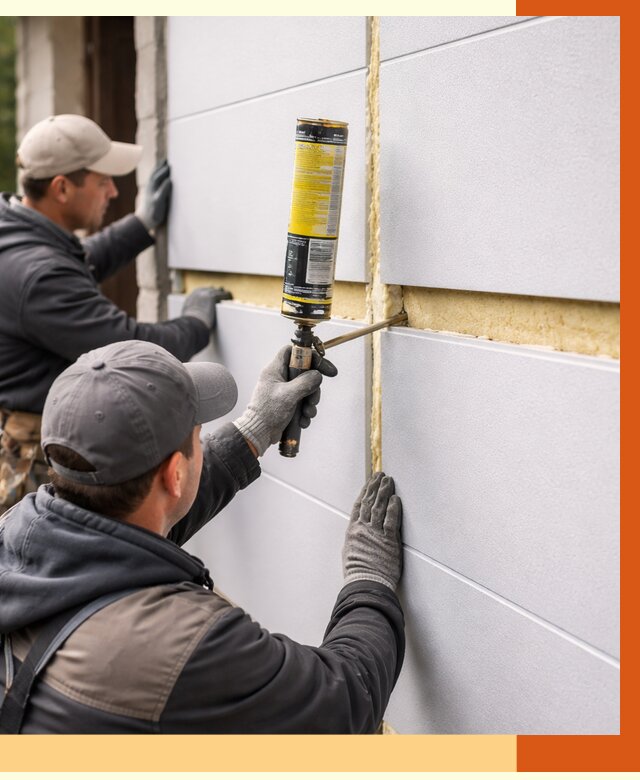 Утепление сэндвич панелей ППУ в Ревде от 4443 руб. за м2 | ТепломастерРвд