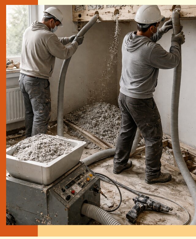 Заполнение пустот перекрытий пеной и наполнителями в Ревде