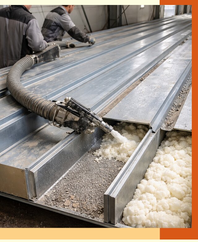 Заполнение пустот кровельных панелей в Ревде от 7617 руб. под ключ | ТепломастерРвд