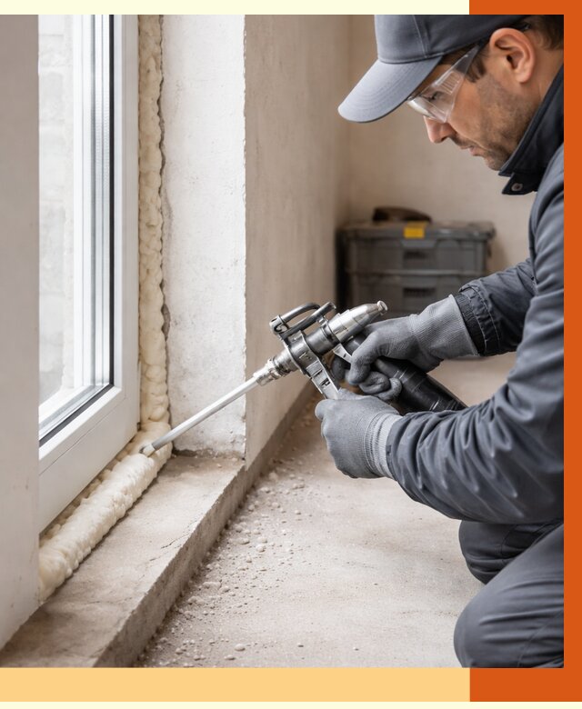 Герметизация стыков ППУ в Ревде от 1746 руб. за м2 — утепление примыканий под ключ | ТепломастерРвд