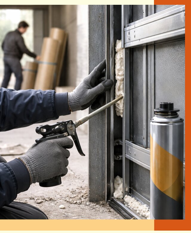 Заполнение пустот ворот в Ревде от 4761 руб. — заливка ППУ, утепление под ключ | ТепломастерРвд