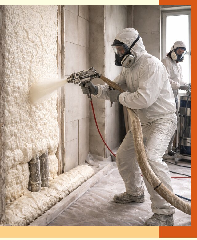 Напыление пенополиуретана в Ревде от 7934 руб./м2 — услуги и монтаж ППУ | ТепломастерРвд