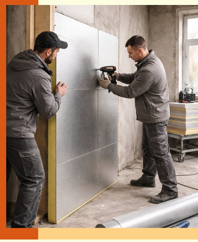 Утепление PIR панелями домов и зданий в Ревде