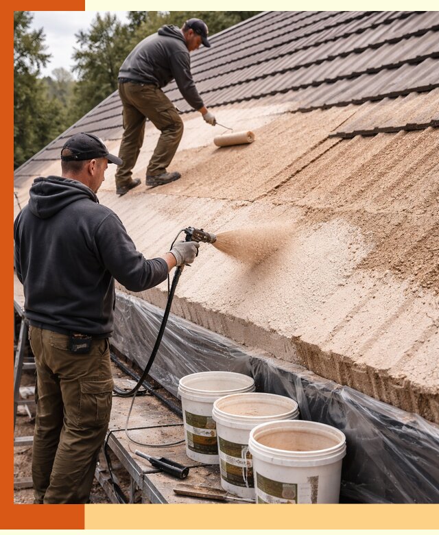 Утепление кровли жидкой пробкой в Ревде для домов и зданий