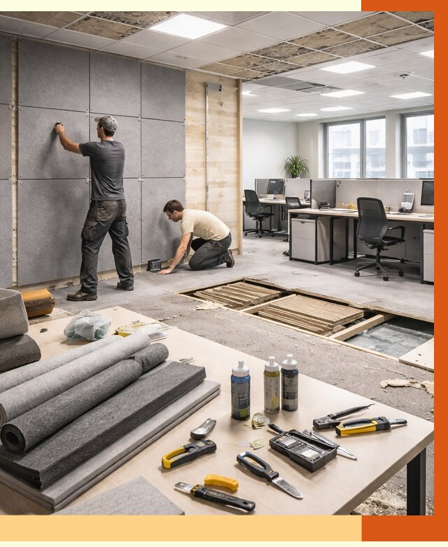 Профессиональная шумоизоляция офиса в Ревде от 7141 руб. за м2 | ТепломастерРвд