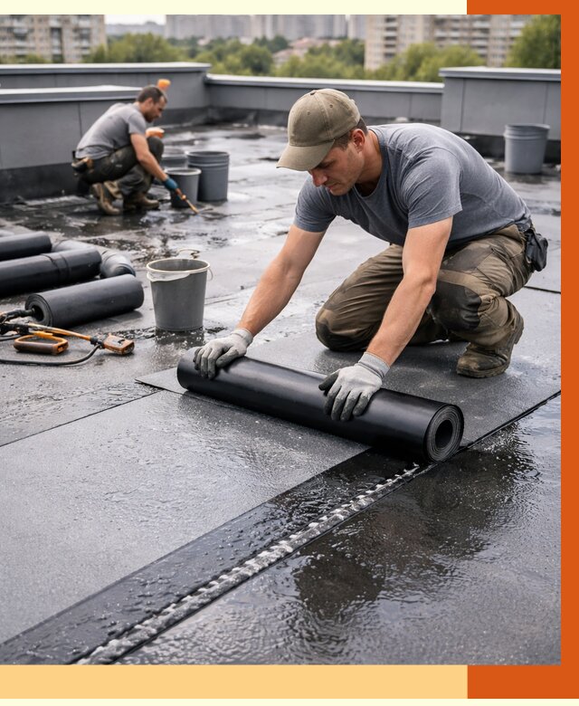 Гидроизоляция плоской кровли в Ревде от 4761 руб./м2 — профессионально | ТепломастерРвд