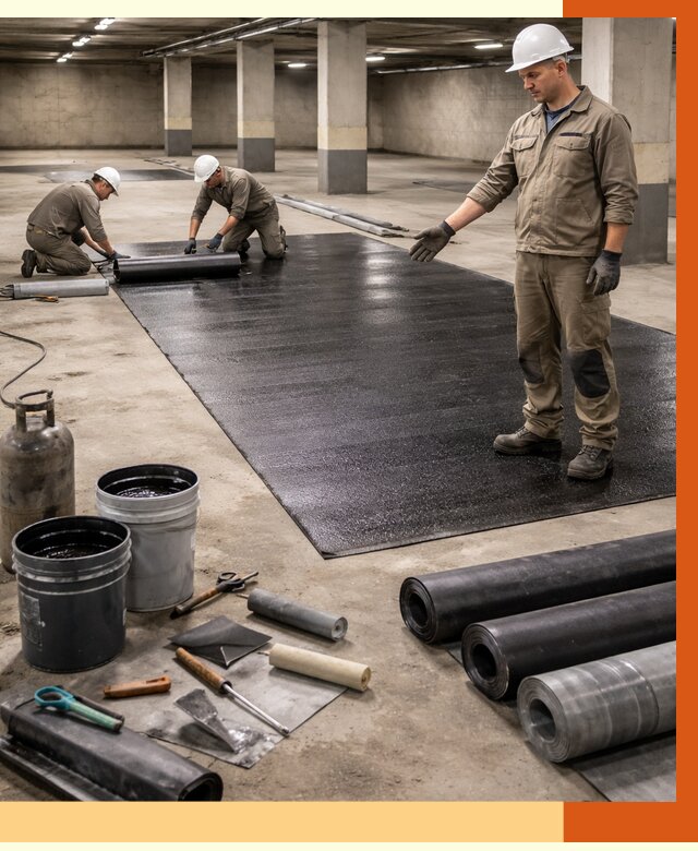 Гидроизоляция паркинга в Ревде от 1269 руб/м² — профессиональная защита | ТепломастерРвд