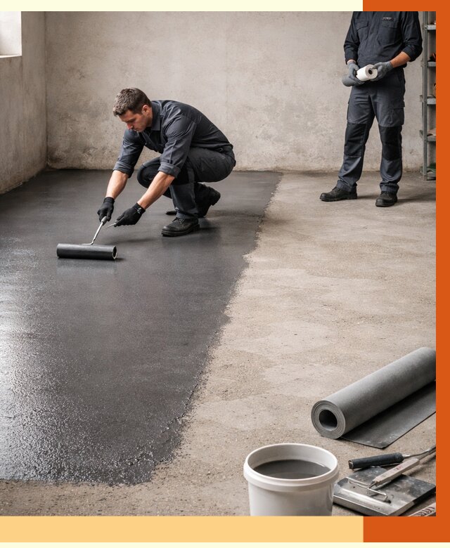 Гидроизоляция гаражного пола в Ревде от 3703 руб./м² — ТепломастерРвд профессионально