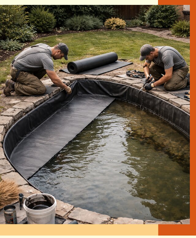 Гидроизоляция пруда в Ревде от 15869 руб. под ключ | ТепломастерРвд профессионально