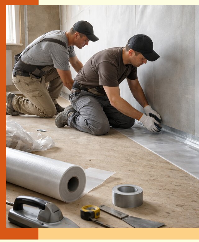 Монтаж пароизоляции для дома и помещений в Ревде